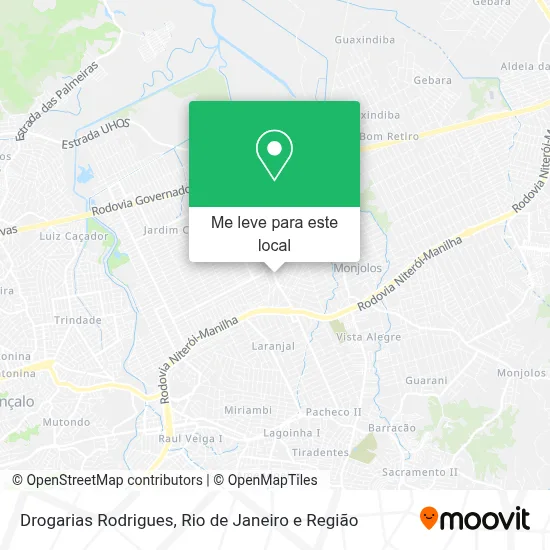 Drogarias Rodrigues mapa