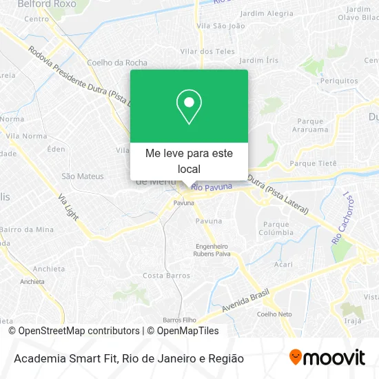 Academia Smart Fit mapa