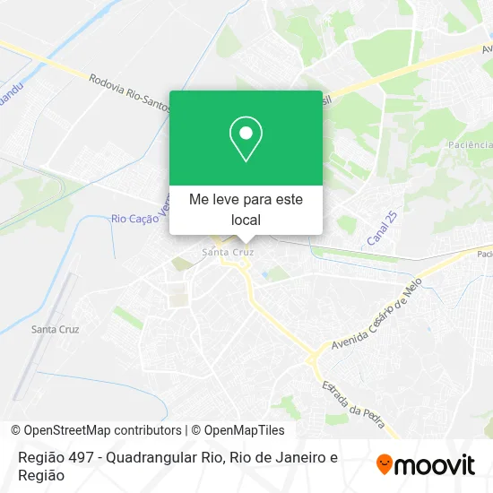 Região 497 - Quadrangular Rio mapa