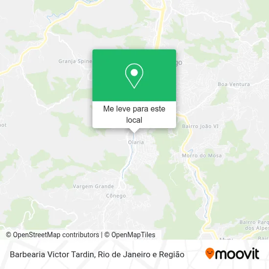 Barbearia Victor Tardin mapa