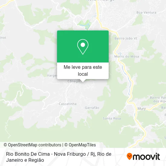 Rio Bonito De Cima - Nova Friburgo / Rj mapa