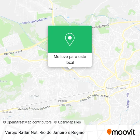 Varejo Radar Net mapa