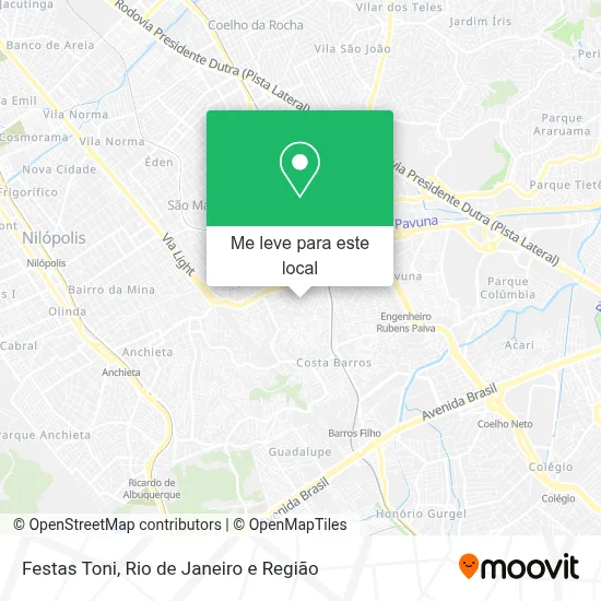 Festas Toni mapa
