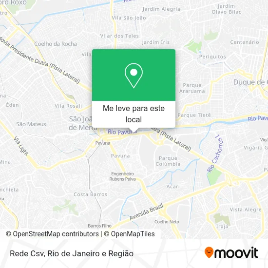 Rede Csv mapa
