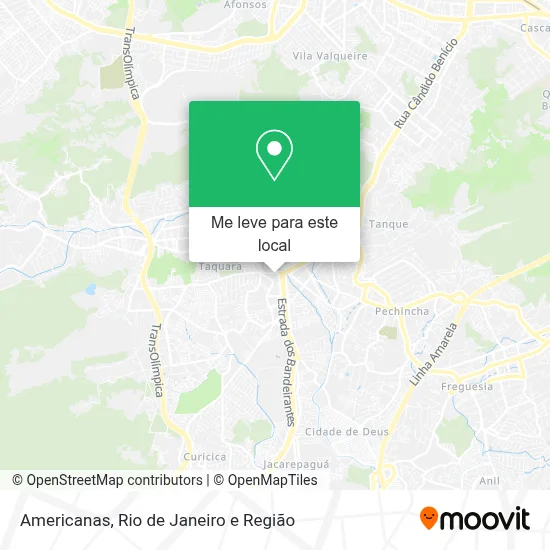 Americanas mapa