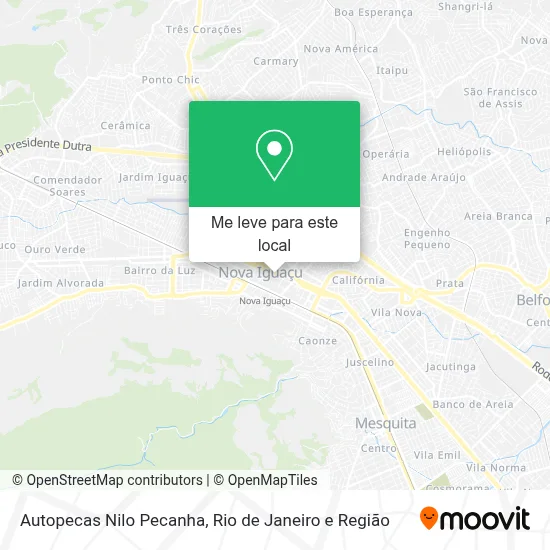 Autopecas Nilo Pecanha mapa