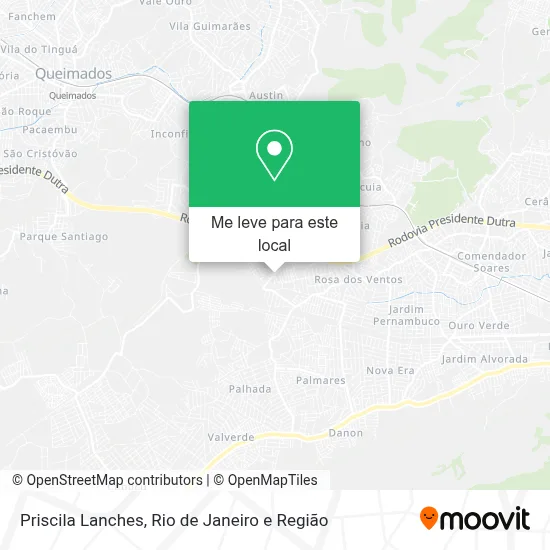 Priscila Lanches mapa