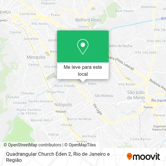 Quadrangular Church Éden 2 mapa