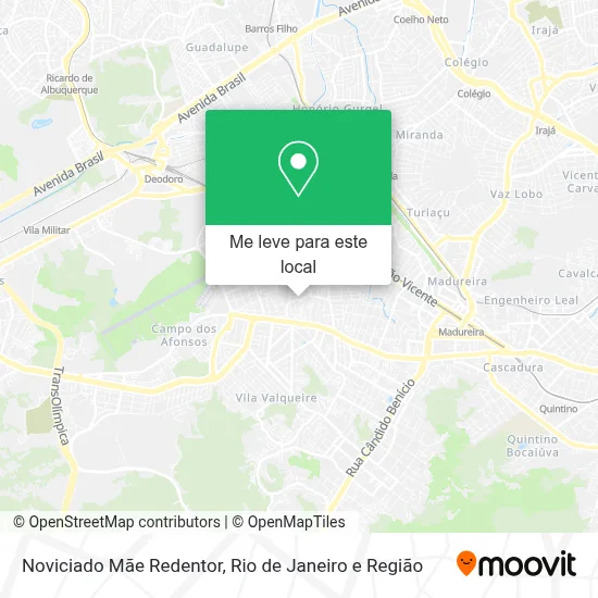 Noviciado Mãe Redentor mapa
