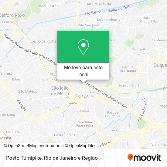 Posto Turnipike mapa