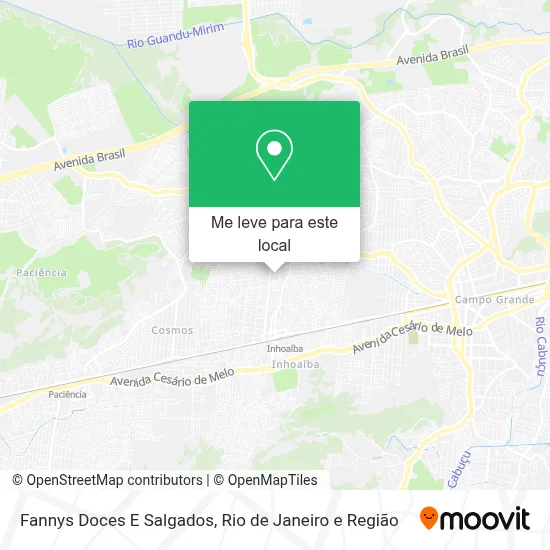Fannys Doces E Salgados mapa