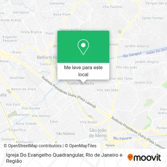 Igreja Do Evangelho Quadrangular mapa