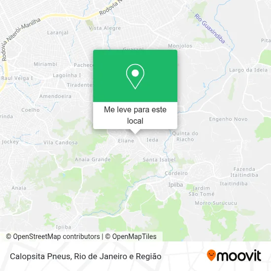 Calopsita Pneus mapa