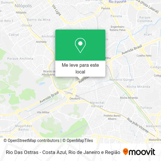Rio Das Ostras - Costa Azul mapa