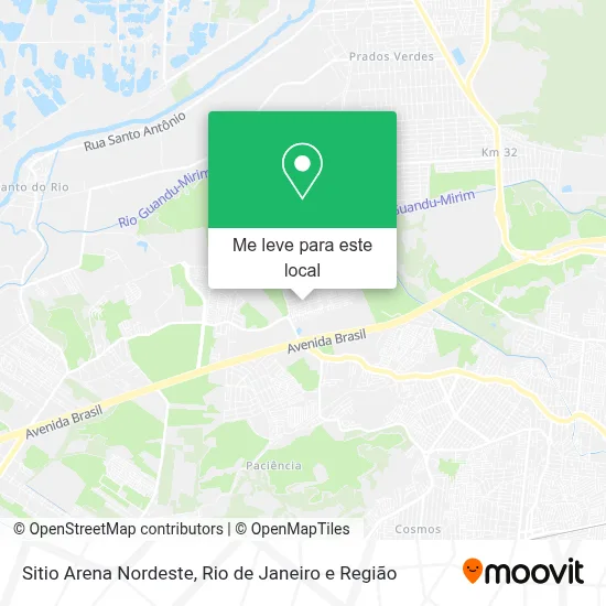 Sitio Arena Nordeste mapa