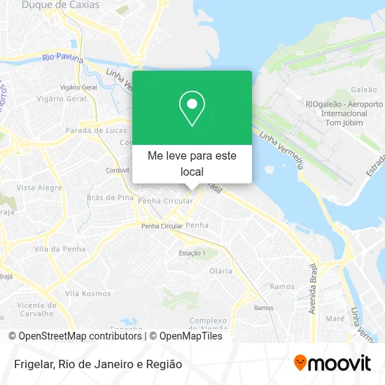 Frigelar mapa