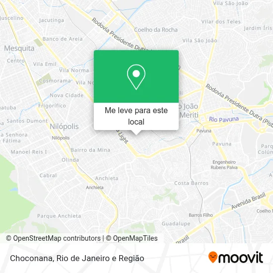 Choconana mapa