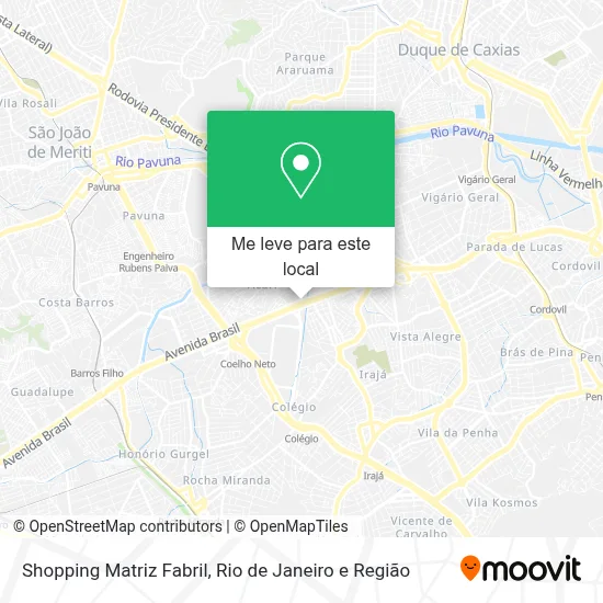 Shopping Matriz Fabril mapa