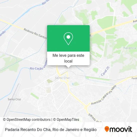 Padaria Recanto Do Cha mapa