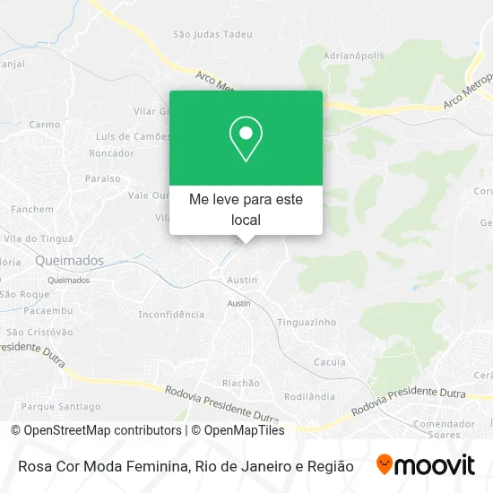 Rosa Cor Moda Feminina mapa