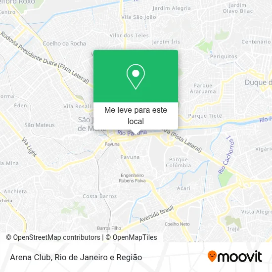 Arena Club mapa