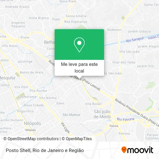 Posto Shell mapa