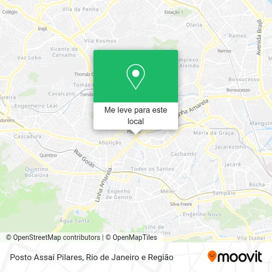 Posto Assaí Pilares mapa