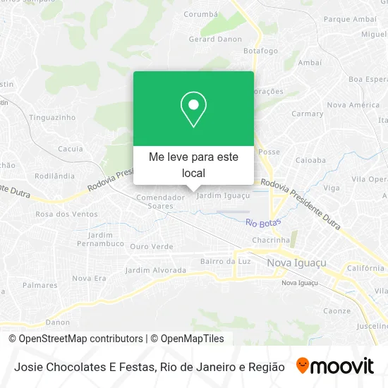 Josie Chocolates E Festas mapa