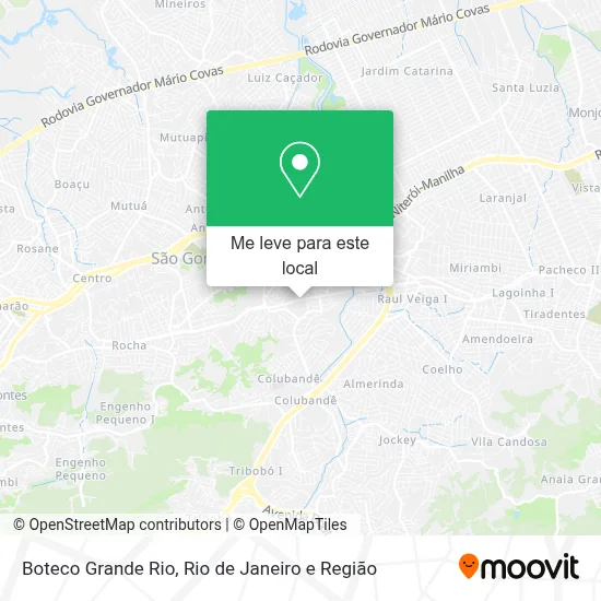 Boteco Grande Rio mapa