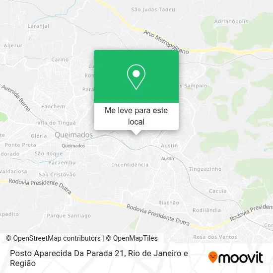 Posto Aparecida Da Parada 21 mapa