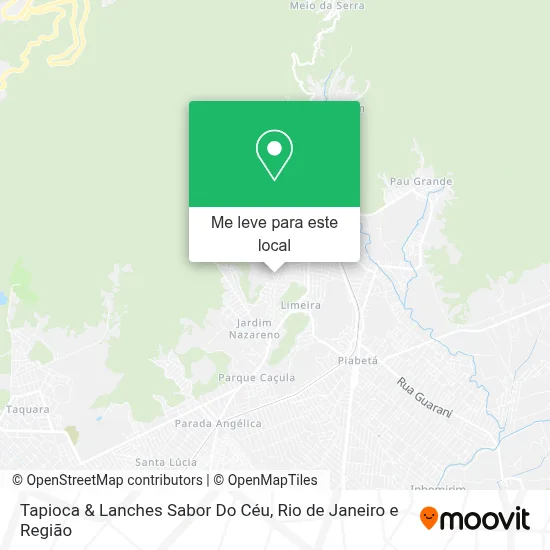 Tapioca & Lanches Sabor Do Céu mapa