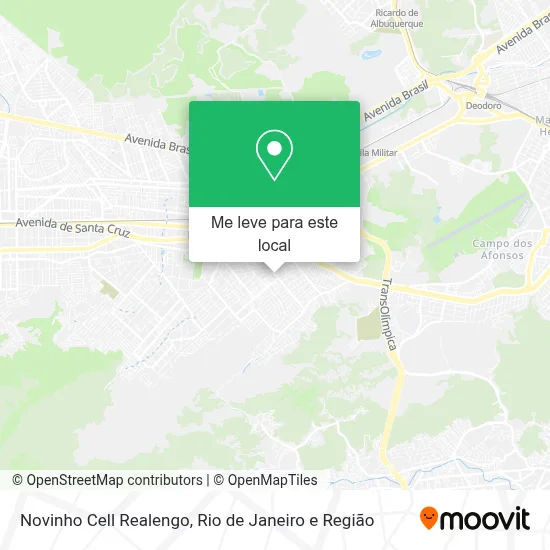 Novinho Cell Realengo mapa
