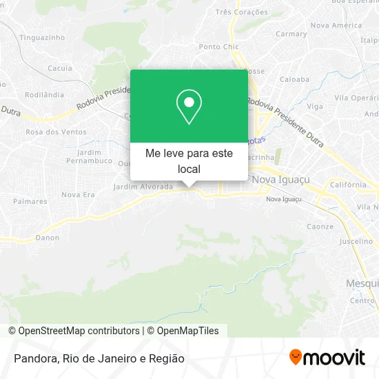 Pandora mapa