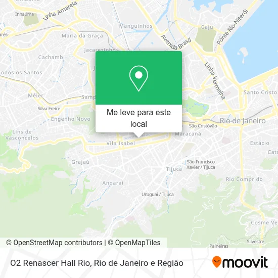 O2 Renascer Hall Rio mapa
