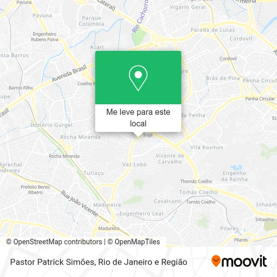 Pastor Patrick Simões mapa