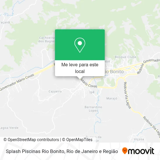 Splash Piscinas Rio Bonito mapa