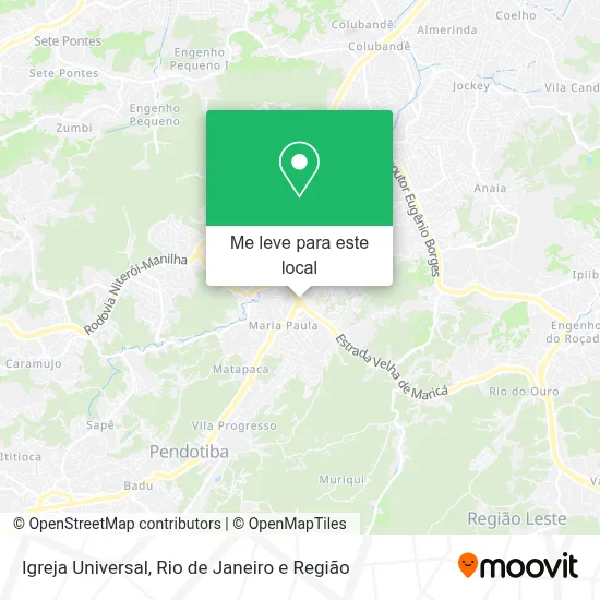 Igreja Universal mapa