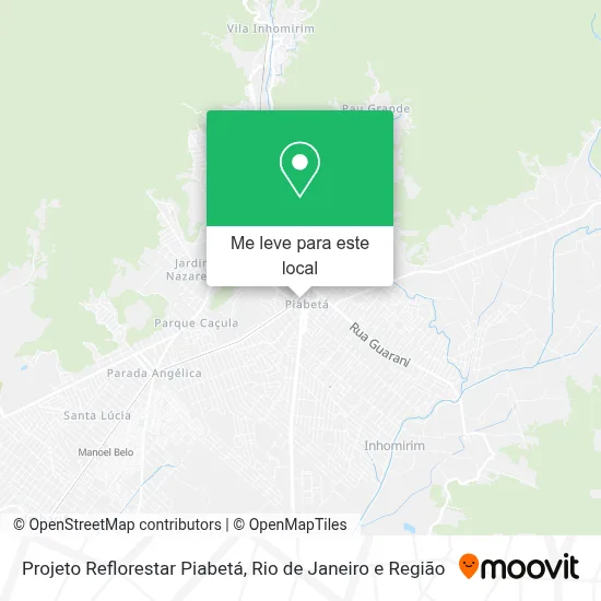 Projeto Reflorestar Piabetá mapa