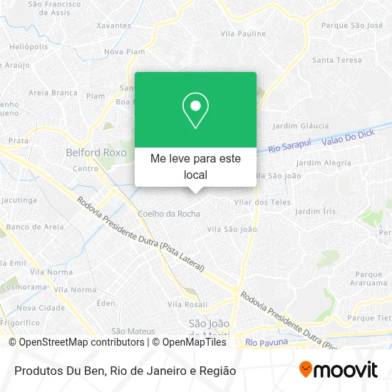 Produtos Du Ben mapa