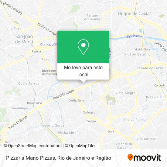 Pizzaria Mano Pizzas mapa