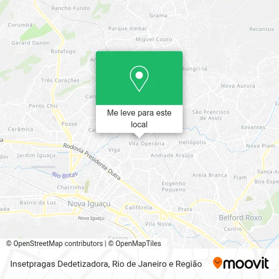 Insetpragas Dedetizadora mapa