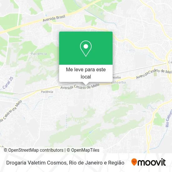Drogaria Valetim Cosmos mapa