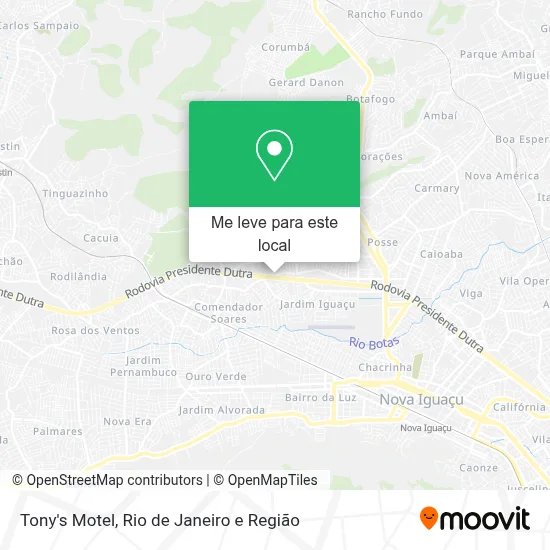 Tony's Motel mapa
