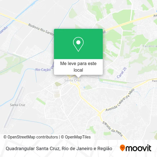 Quadrangular Santa Cruz mapa