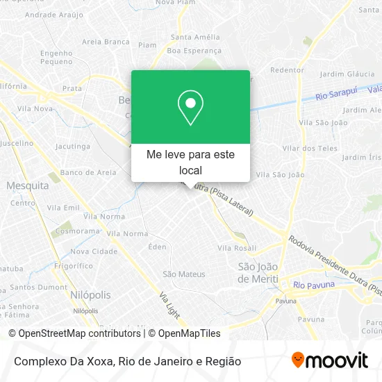 Complexo Da Xoxa mapa