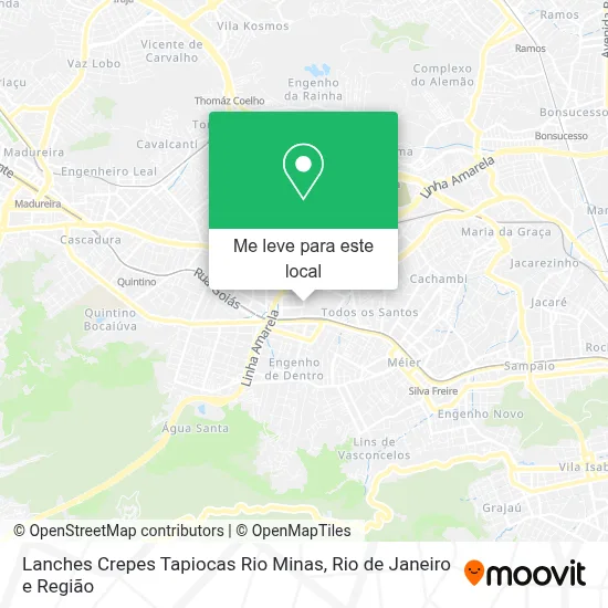 Lanches Crepes Tapiocas Rio Minas mapa