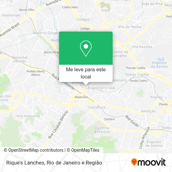 Rique's Lanches mapa