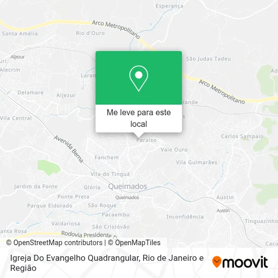 Igreja Do Evangelho Quadrangular mapa