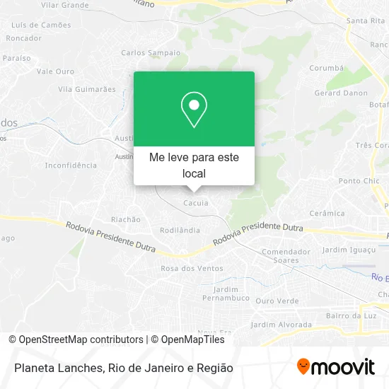 Planeta Lanches mapa