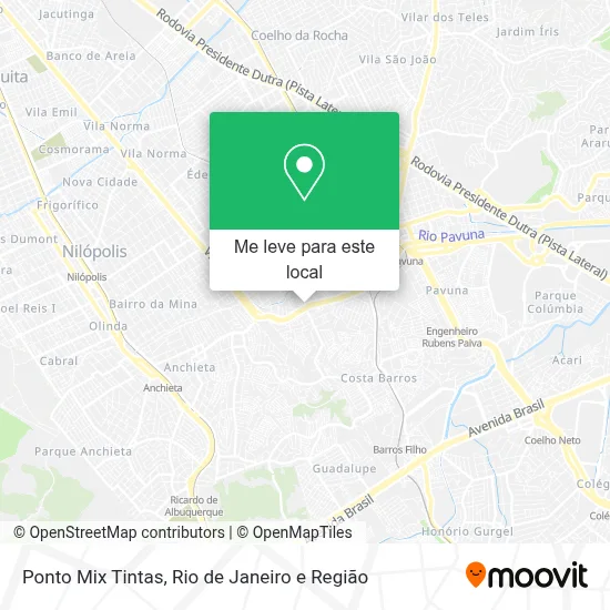 Ponto Mix Tintas mapa